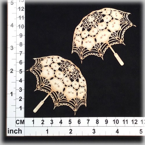 Parasols 02 CB1176w Cardmaking Chipboard Embellishments for Scrapbooking