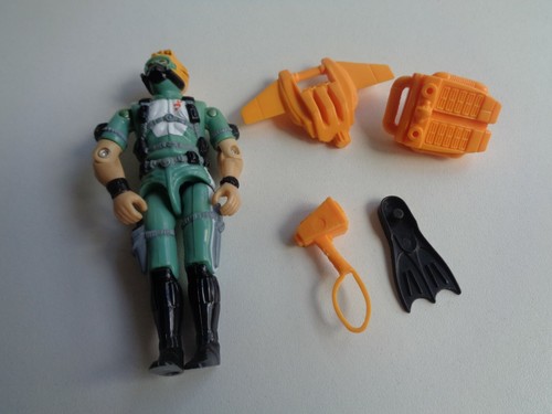 Gi Joe part weapon WET SUIT V1 1986 FIGURE BACKPACK SEA SLED FLIPPER eels 1985