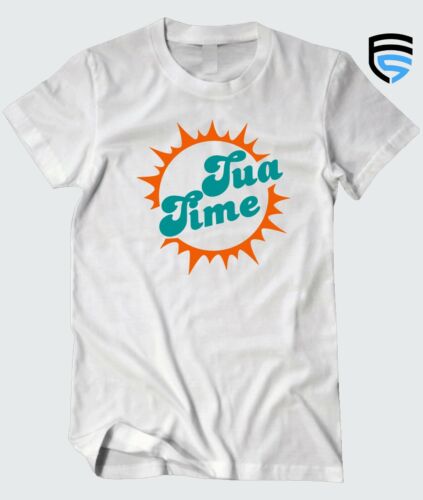 Details about   TUA TIMEMiami Football Soft Ring Spun Pre-Shrunk Cotton T-Shirt 