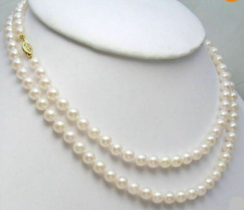 Details about  / GENUINE 8-9MM AAA++ SOUTH SEA WHITE NATURAL PEARL NECKLACE 36 INCH 14K GOLD