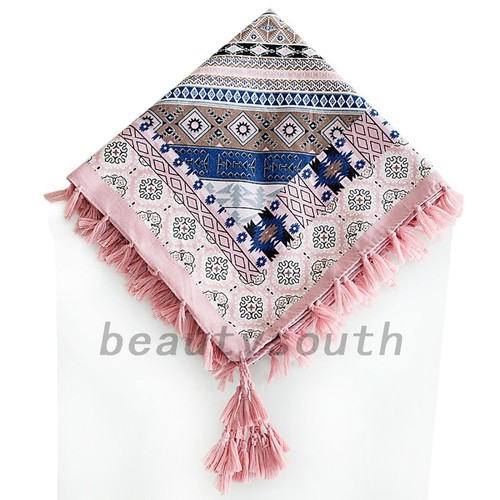 Women/'s Bohemia Folk Warm Blanket Scarf Gorgeous Wrap Shawl With Tassel Printed