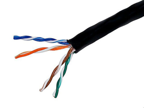 1000ft Black Cat 5e Cable UTP Stranded Ethernet LAN Network BULK WIRE 26AWG RJ45