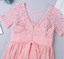 New Lace Short Sleeve Bridesmaid Princess Wedding Girls Dress Party Kids Clothes