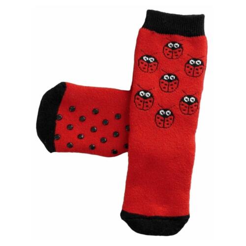Promo Bugzz Ladybug Socks Childrens Toddlers Non-Slip Wellie Boot Slipper Socks
