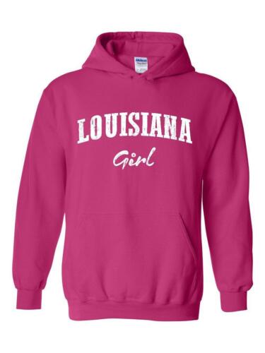 LA Girl Map New Orleans Flag Baton Rouge Home of University Hoodie Sweatshirt 