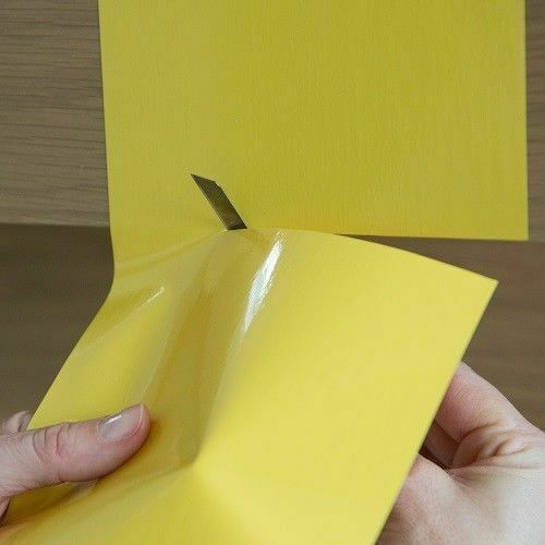 2mX45cm Plain Citron Brillant Collants jaunes Arrière Plastique Auto Adhésif Vinyle Film 