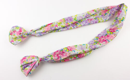 Wire Headband Soft Silky Fabric Print Retro Wired Hairband Various Colour