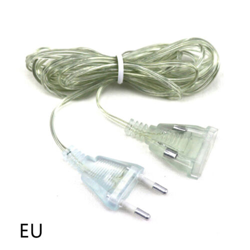 5M EU Power Extension Cable Plug Extension Cord Led String Light Christmas Li E^ 