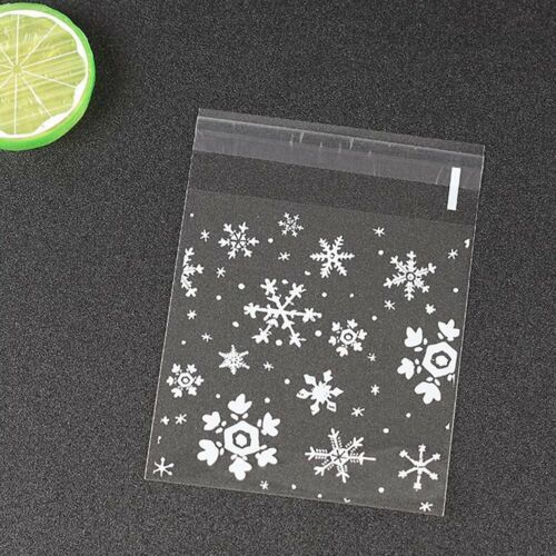 300PCS Cookie Bags Self Adhesive Candy Bags Baking Package Plastic Clear Bag VC