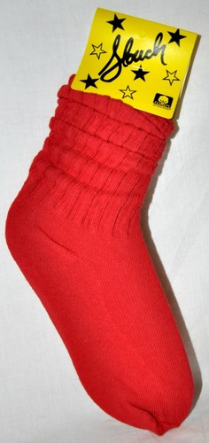 Slouch Socks Women/'s Scrunch Hooters Socks Red Size 9-11 NWT Made In USA!!