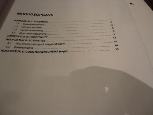 Draaiboek Script /& Lineups 13.10.2018 Niederlande Holland Deutschland
