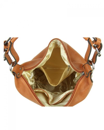 Womens Faux Leather Multipocket Fashion Handbag Tote Hobo Shopper Shoulder Bag