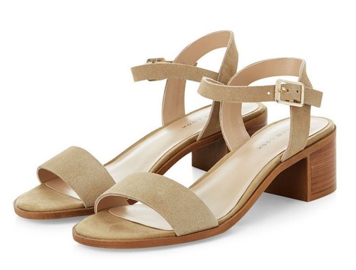 Mujeres de talla grande 9 43 Nuevo Look Beige Gamuza Cuero Verdadero Zapatos travestis Bnew