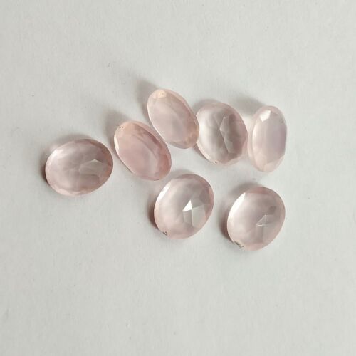 Natural Rose Quartz Oval 4x6mm to 18x13mm Faceted Cut Pink Color Loose Gemstone 