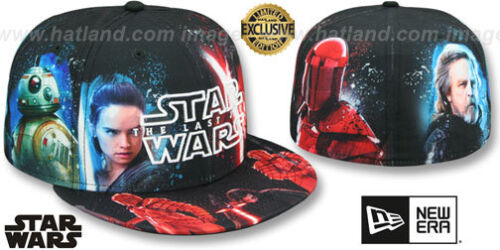 The Last Jedi 'ALL-OVER GOOD VS EVIL' Fitted Hats by New Era HATLAND EXCLUSIVE 