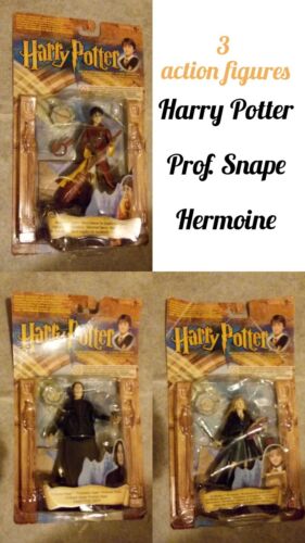 4 HARRY POTTER Action Figure sealed but dented case Professor Snape Hermoine Ron