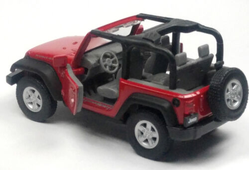 NEU Modellauto Jeep Wrangler Rubicon ca 11,5cm rot//offen Neuware von WELLY