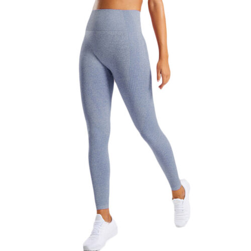Womens Seamless Leggings Gym Butt Lift Compression Yoga Sport Pants Trousers UK