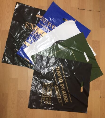 Misprinted Plastic Strong Fashion Botique Shop Bags 10Kg//Box All Sizes Xs S M L