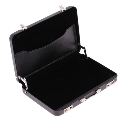 1//12th Dollhouse Miniature Accessories Black Metal Tool Box Case Model Toy