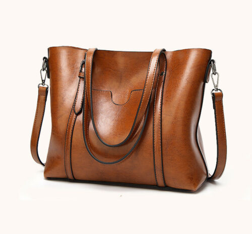 Damenhandtasche Mittelgroß Schultertasche Tasche Umhängetasche Leder Shopper Bag 