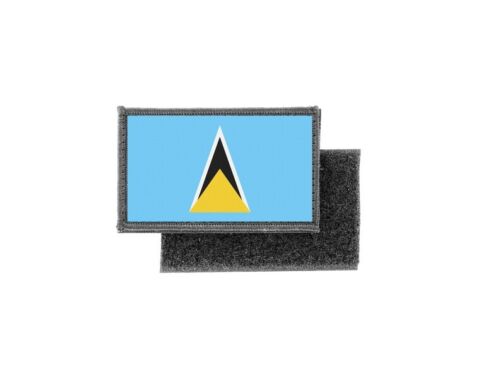 Flag patch printed badge country saint st lucia
