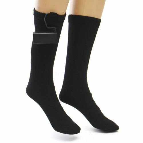 1 Pair Black Battery Heated Hot Boot Socks Feet Foot Warmer Electric Heater Gift