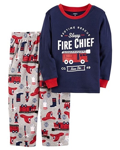 Carters Boys Pajamas Dinosaur Bear Fire Truck