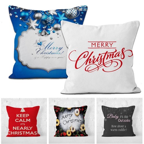 New Christmas Decorative Cushion Cover 18/" Pillow Case Stunning Colours 45x45cm