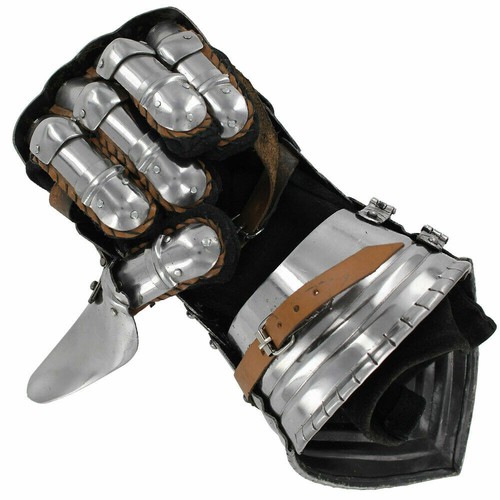 Armored Medieval Polished Knights Renaissance Templar Armored Gauntlets Gift