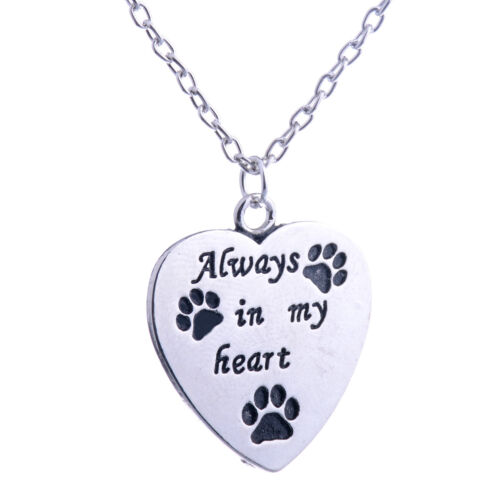 Family Mom Sister Dogs Love Heart Pet Paws Rescue Pendant Necklace Charm Jewelry
