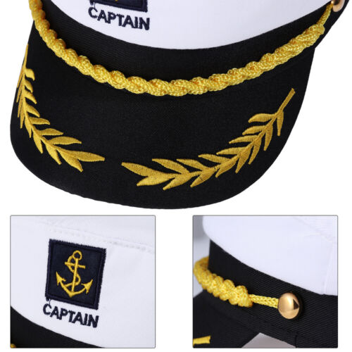 2020 Adult Navy Cap Yacht Boat Captain Ship Admiral Hat Costume Party