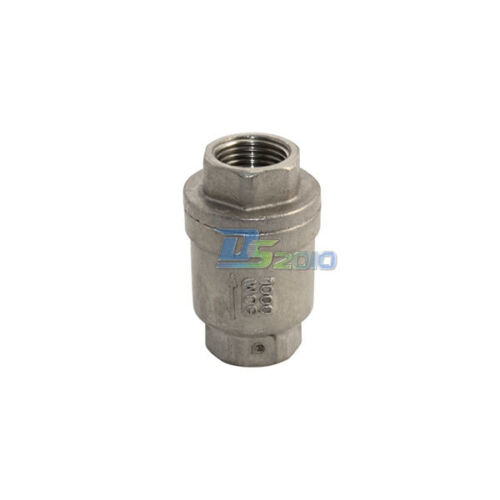 1//2/" Stainless Steel Check Valve WOG 1000 Spring Loaded In-line SS316 CF8M