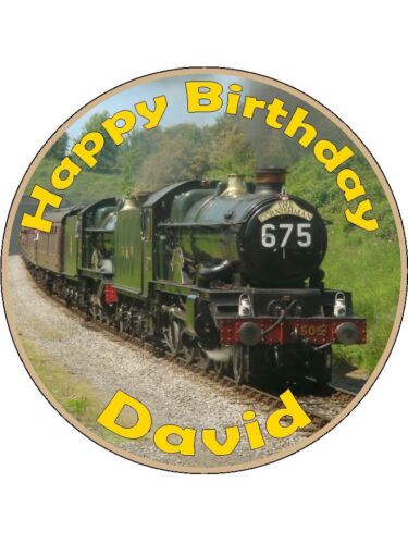 Personalised Steam Train Edible Cake Topper Decoration