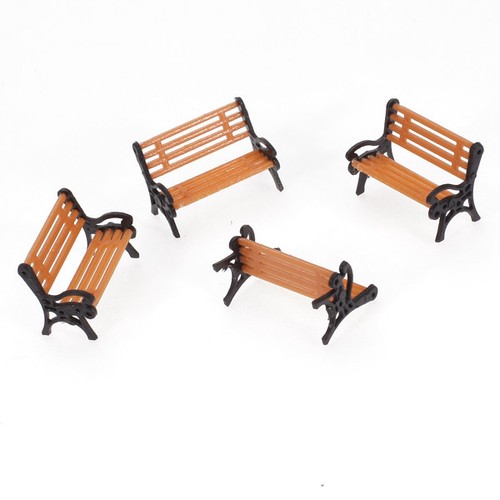 5×Plastica Panchina Parco Giardino Miniatura Modello Treni Paesaggio 1:75