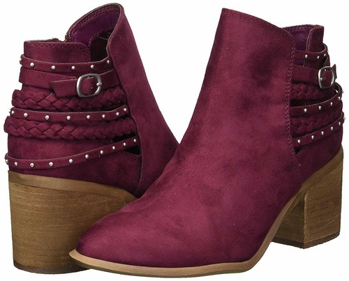Malbec Size 5.0 Carlos by Carlos Santana Womens ashby Fabric Almond Toe Ankle