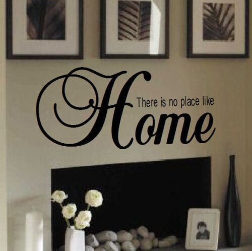 LARGE QUOTE NO PLACE LIKE HOME WALL ART STICKER TRANSFER DECAL DECOR VINYL