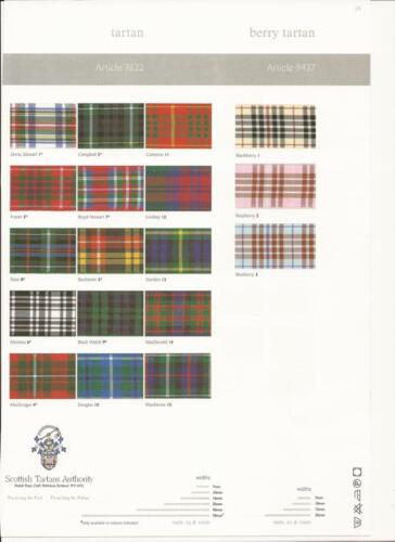 Berisfords Tartan ribbon Scottish Approved Designs 7 10 16 25 40mm LINDSEY