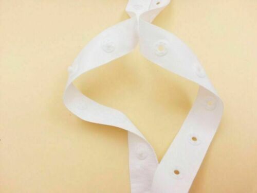 5 Yards Plastic Snap Button Tape Ribbons Fabric Baby Garment Making 8MM Crafts 