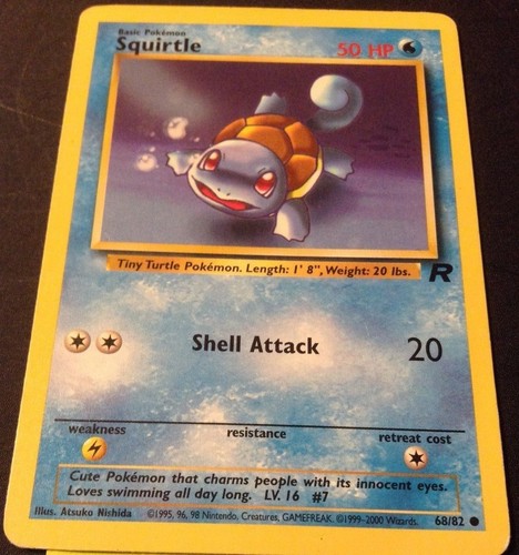 Squirtle #68//82 ROCKET set NM+ 2000 Pokemon Cards