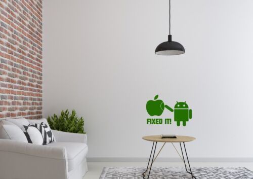 Fixed It Apple Vs Android Inspired Design Bedroom Wall Art Decal Vinyl Sticker