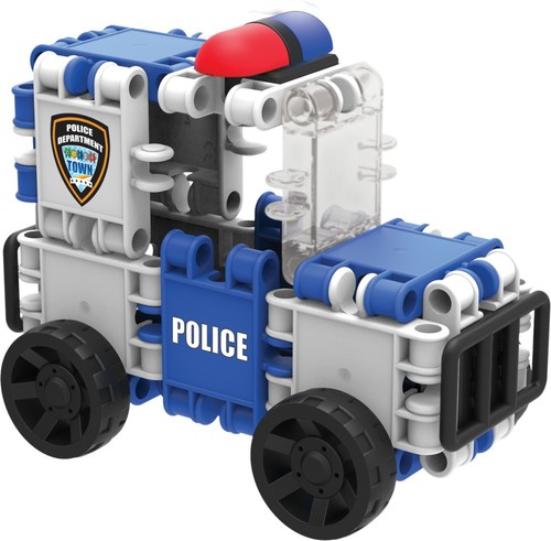CLICS HERO SQUAD Polizei Baukasten Box 8 in 1 Bausteine Steckspiel //// BC006