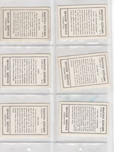 1939 Beautiful Scotland Senior Service Complete Tobacco Card Set of 48 cards lot 