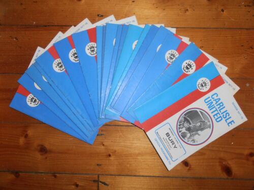 FREE Postage Your Choice 1977-78 CARLISLE UNITED HOME PROGRAMMES