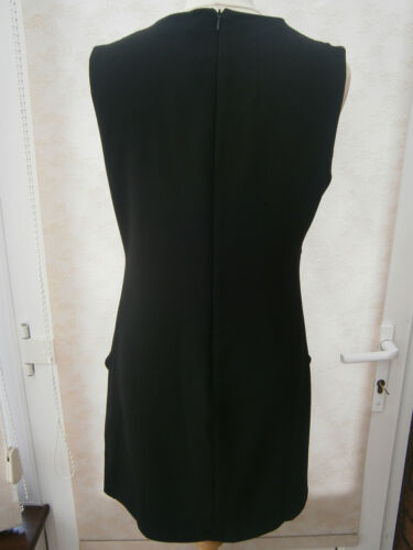 ref 431 vente MAYA femme noir frill front dress new 