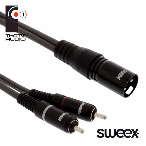 sweex STAGE Cable XLR 3-PIN Male /> 2x PHONO RCA Male Plugs Patch /> SELECT length