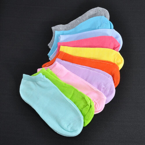 Lot 10Pairs Women Low Cut Cotton Socks Fashion Boat Ankle Warm Socks Mixed Color