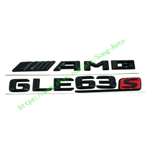 Gloss Black 3D /" AMG GL63S /" Badge Emblem Sticker for Mercedes-Benz GLE63
