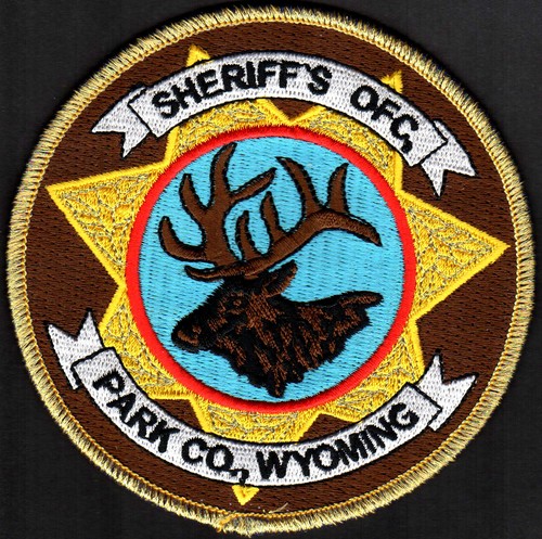 Park County Wyoming Sheriff Patch OFC Gold Thread Color Vr.