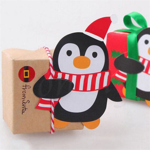 25/50pcs Christmas Lollipop Sticks Paper Candy Chocolate Cake Xmas Gift Decor FA 